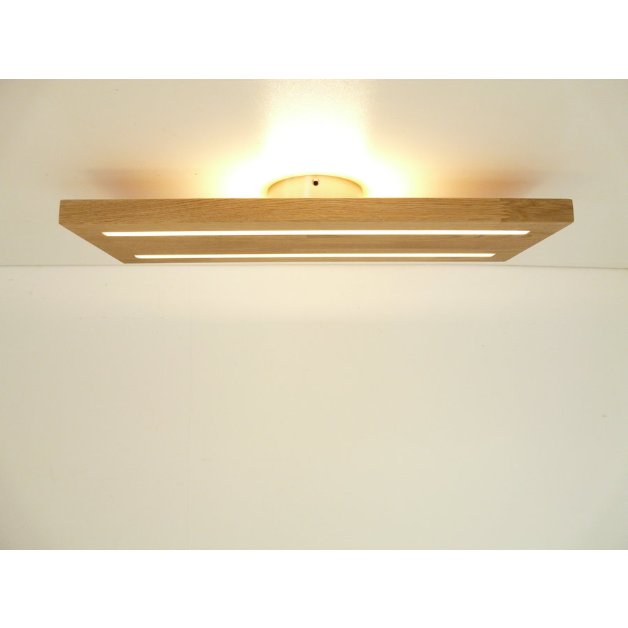 Deckenleuchte Holz Eiche 54 cm mit indirektem Licht-7