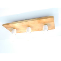 thumb-Deckenlampe aus modernem  Eichenholz  reduziert-1