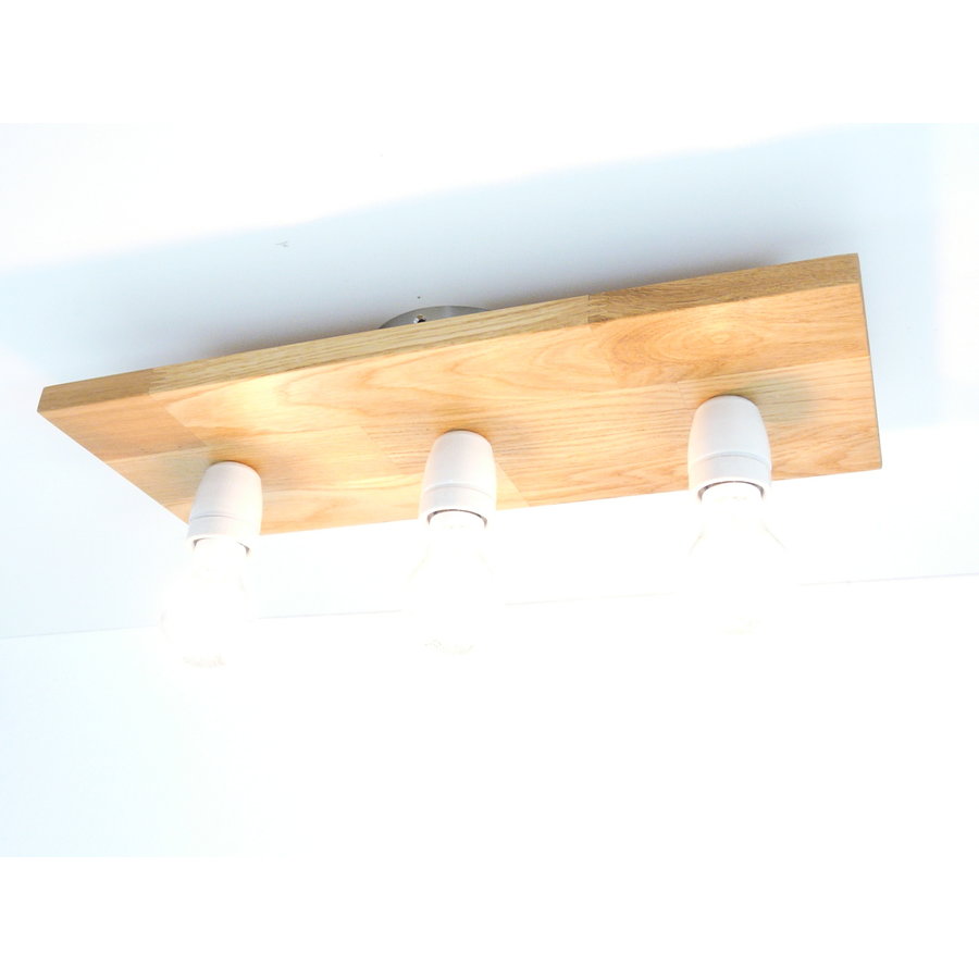 Deckenlampe aus modernem  Eichenholz  reduziert-1