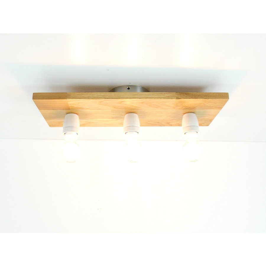 Deckenlampe aus modernem  Eichenholz  reduziert-2