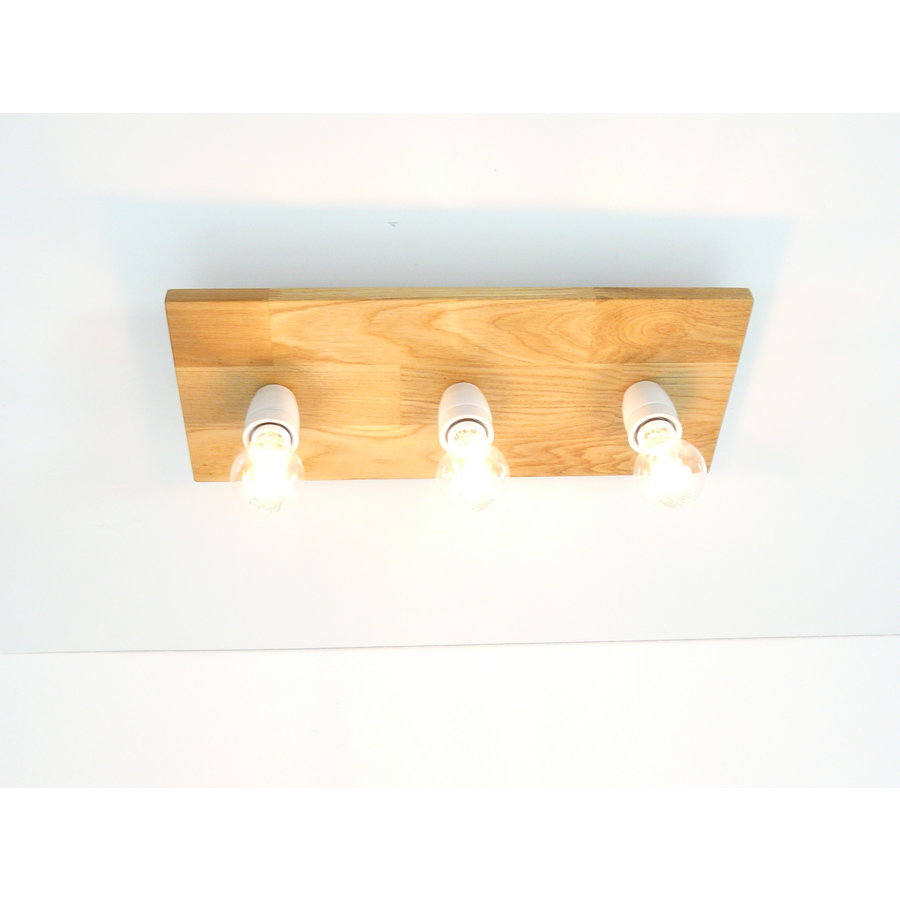 Deckenlampe aus modernem  Eichenholz  reduziert-4