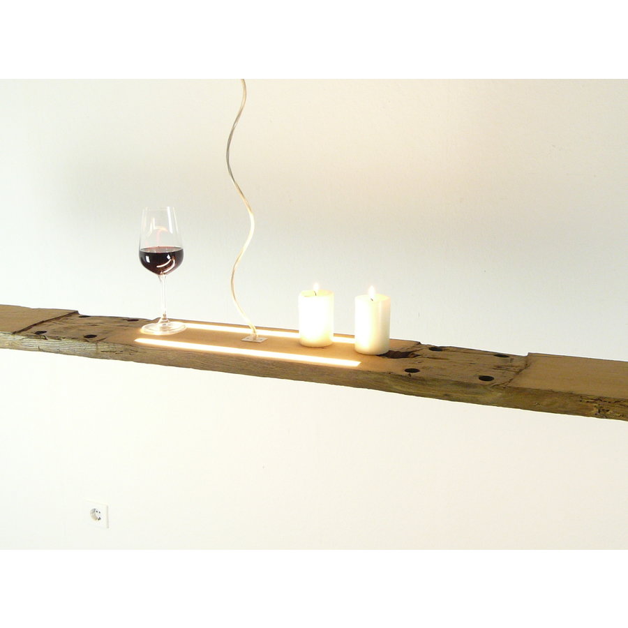 LED Lampe Hängeleuchte Holz antik Balken-3