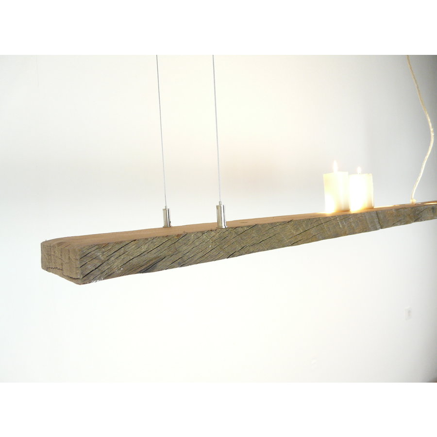 LED Lampe Hängeleuchte Holz antik Balken-3