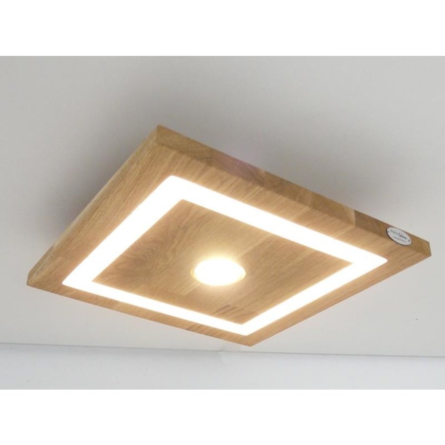 LED Deckenleuchte Holz Buche  20 x 20 cm-3
