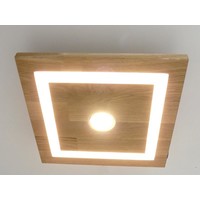 thumb-LED Deckenleuchte Holz Buche  20 x 20 cm  preisreduziert-4