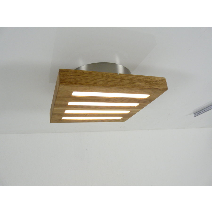 neu - LED Deckenleuchte Holz Eiche 20 x 20 cm-6