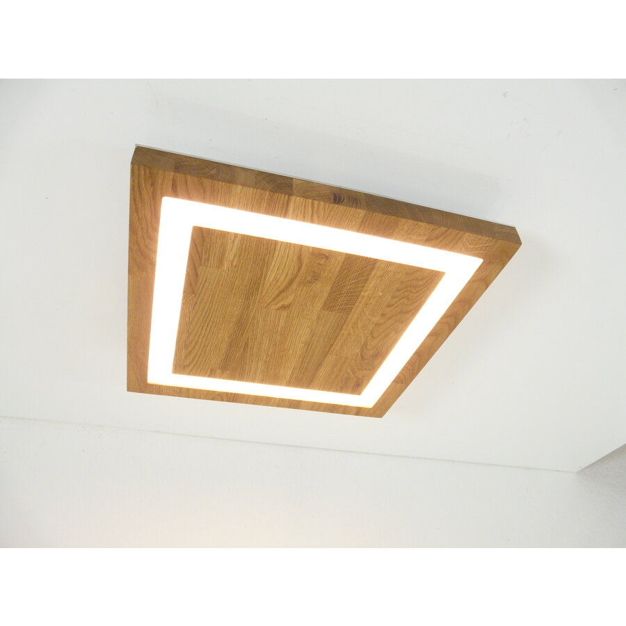 LED Deckenleuchte Holz Eiche geölt  40 x 40 cm-3