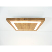 thumb-LED Deckenleuchte Holz Eiche 40 x 40 cm-1