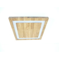 thumb-LED Deckenleuchte Holz Eiche 40 x 40 cm-2
