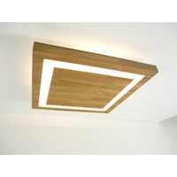 thumb-Deckenleuchte Holz Eiche 40 x 40 cm   mit Oberlicht-3