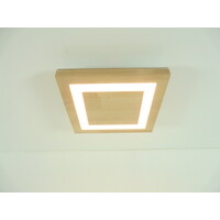 thumb-LED Deckenleuchte Holz Buche  30 x 30 cm-2