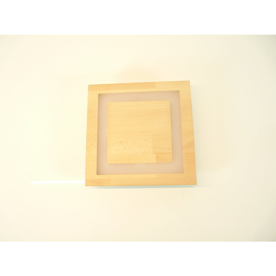 LED Deckenleuchte Holz Buche  40 x 40 cm-5