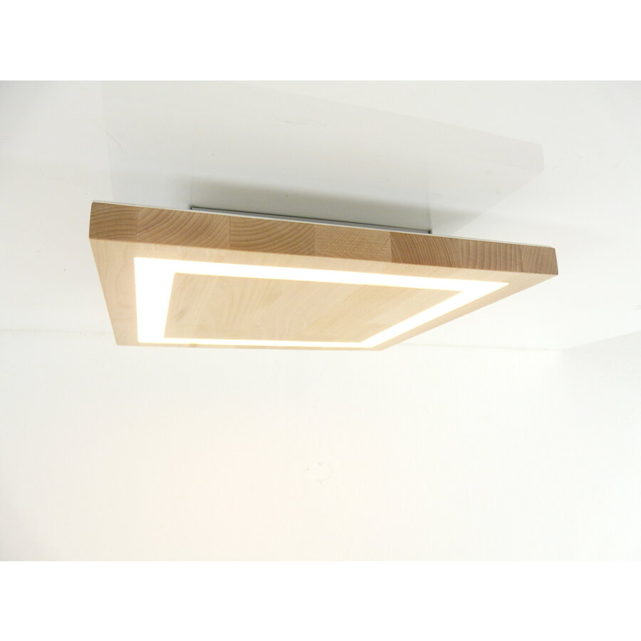 LED Deckenleuchte Holz Buche  40 x 40 cm-1