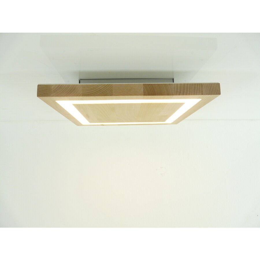 LED Deckenleuchte Holz Buche  40 x 40 cm-3