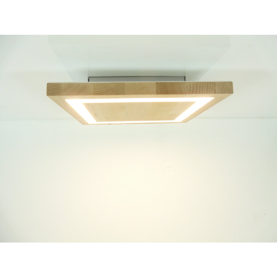 LED Deckenleuchte Holz Buche  40 x 40 cm-2