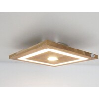 thumb-LED Deckenleuchte Holz Buche  30 x 30 cm-2