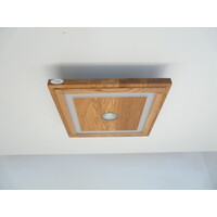 thumb-LED Deckenleuchte Holz Buche  30 x 30 cm-8