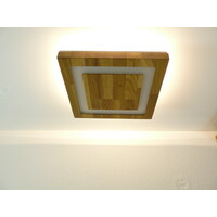 thumb-Sandwich Deckenleuchte Holz Eiche 30 x 30 cm   mit Oberlicht-4