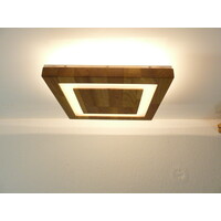 thumb-Sandwich Deckenleuchte Holz Eiche 30 x 30 cm   mit Oberlicht-1