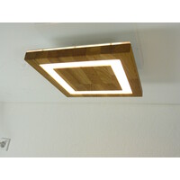 thumb-Sandwich Deckenleuchte Holz Eiche 30 x 30 cm-1
