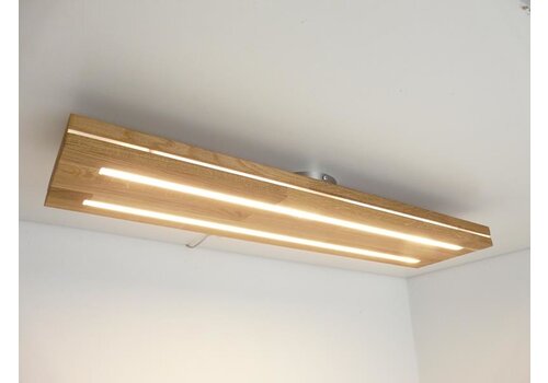  Sandwich Deckenleuchte Holzlampe  Holz Eiche 100 cm 
