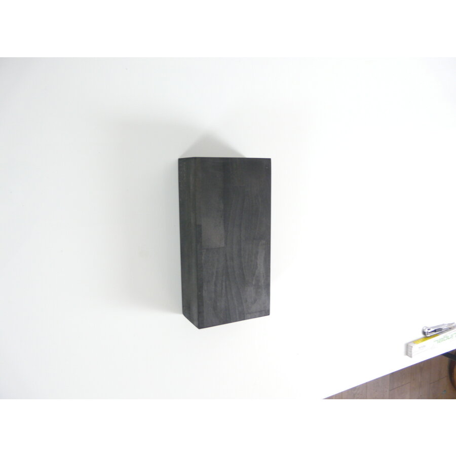 Wandleuchte Holz schwarz gebeizt-2