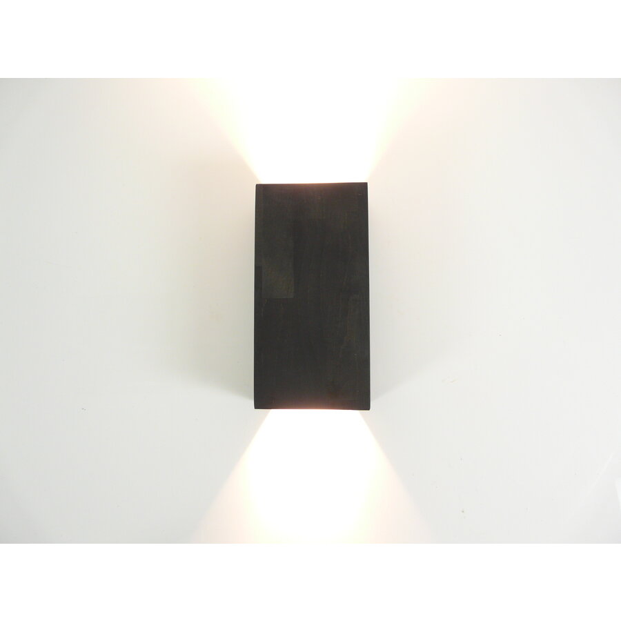 Wandleuchte Holz schwarz gebeizt-3
