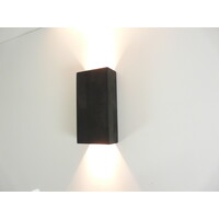 thumb-Wandleuchte Holz schwarz gebeizt-1