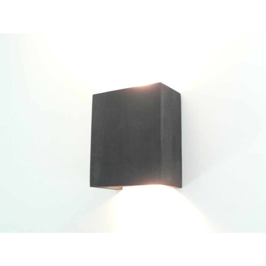 Wandleuchte Holz schwarz gebeizt-9
