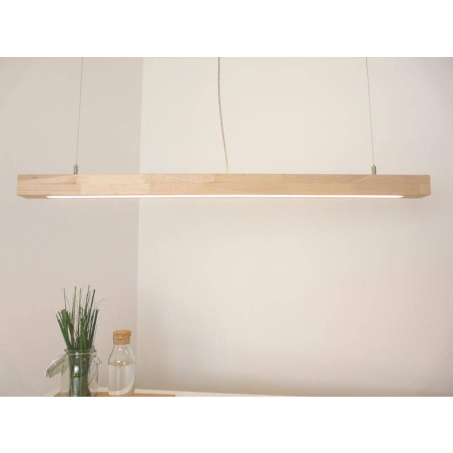 Hängelampe Holz Buche mit Ober- und Unterlicht 100 cm-2