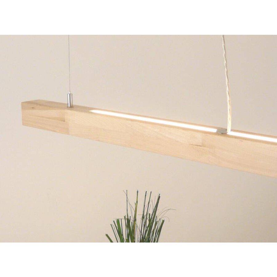 Hängelampe Holz Buche mit Ober- und Unterlicht 100 cm-1