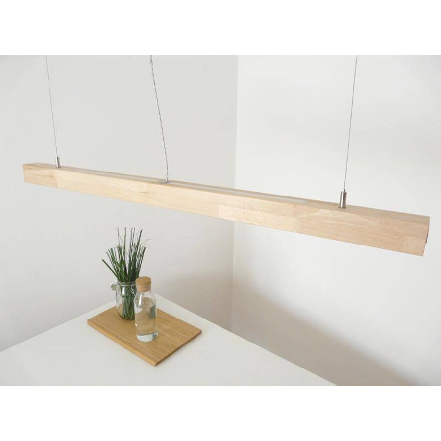 Hängelampe Holz Buche mit Ober- und Unterlicht 100 cm-6