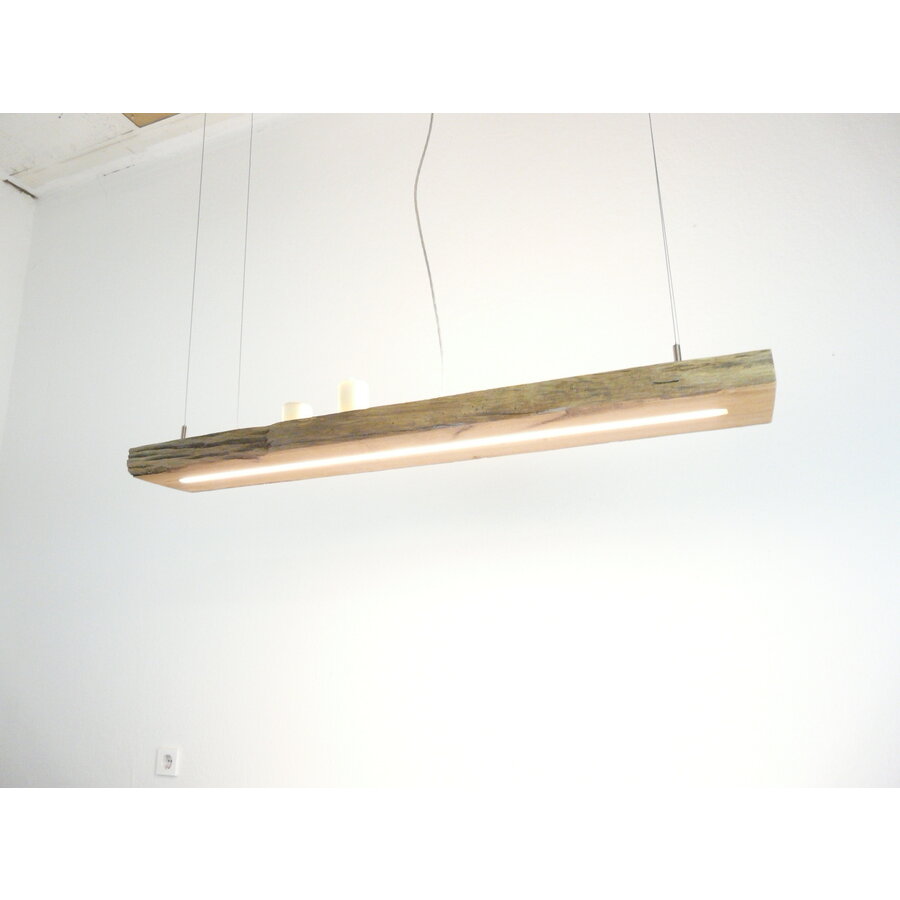 rustikale LED Lampe Hängeleuchte Antikbalken Holz Eiche-2