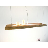 thumb-kleine rustikale LED Lampe Hängeleuchte Antikbalken Holz Eiche-2