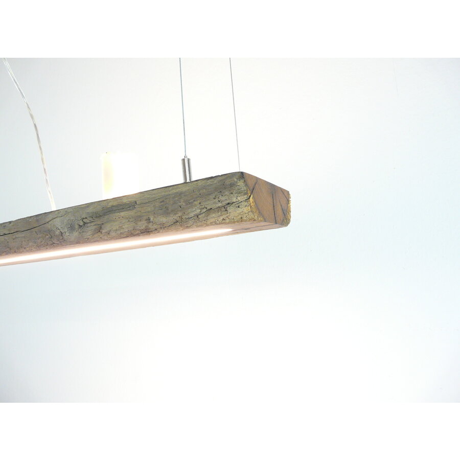 rustikale LED Lampe Hängeleuchte Antikbalken Holz Eiche-5