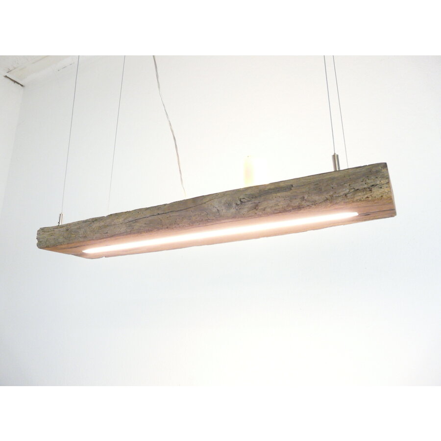 rustikale LED Lampe Hängeleuchte Antikbalken Holz Eiche-4