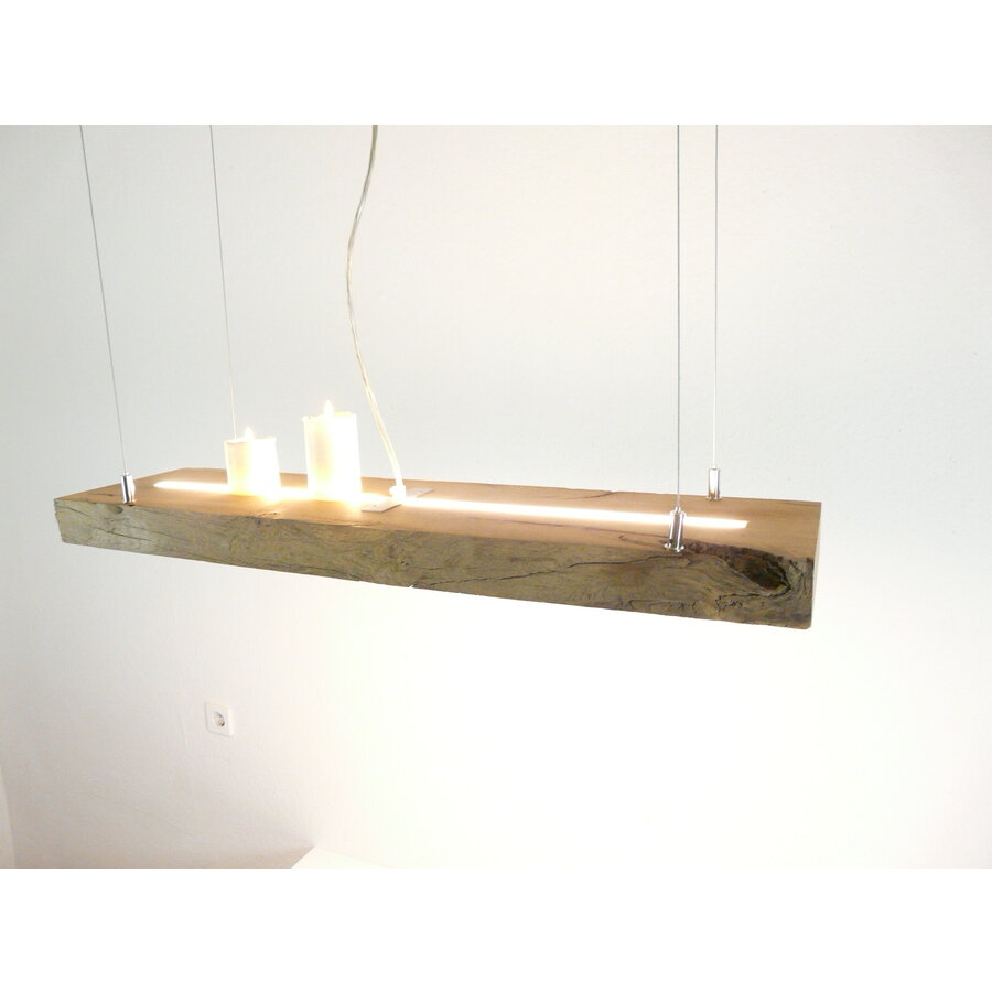 rustikale LED Lampe Hängeleuchte Antikbalken Holz Eiche-2