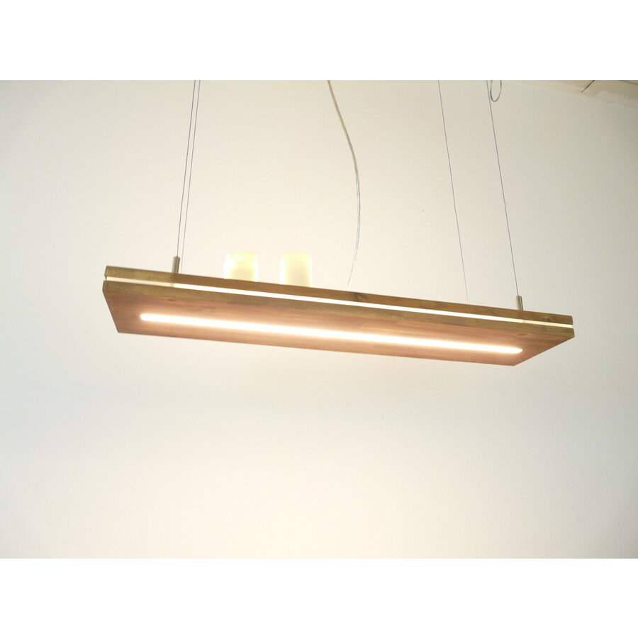 Hängelampe "Sandwich" Akazie  120 cm Ober Unterlicht-2