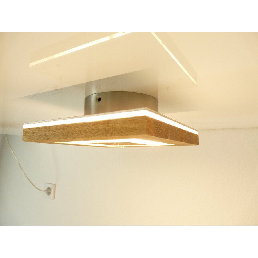 Sandwich Deckenleuchte Holz Buche  20 x 20 cm-1