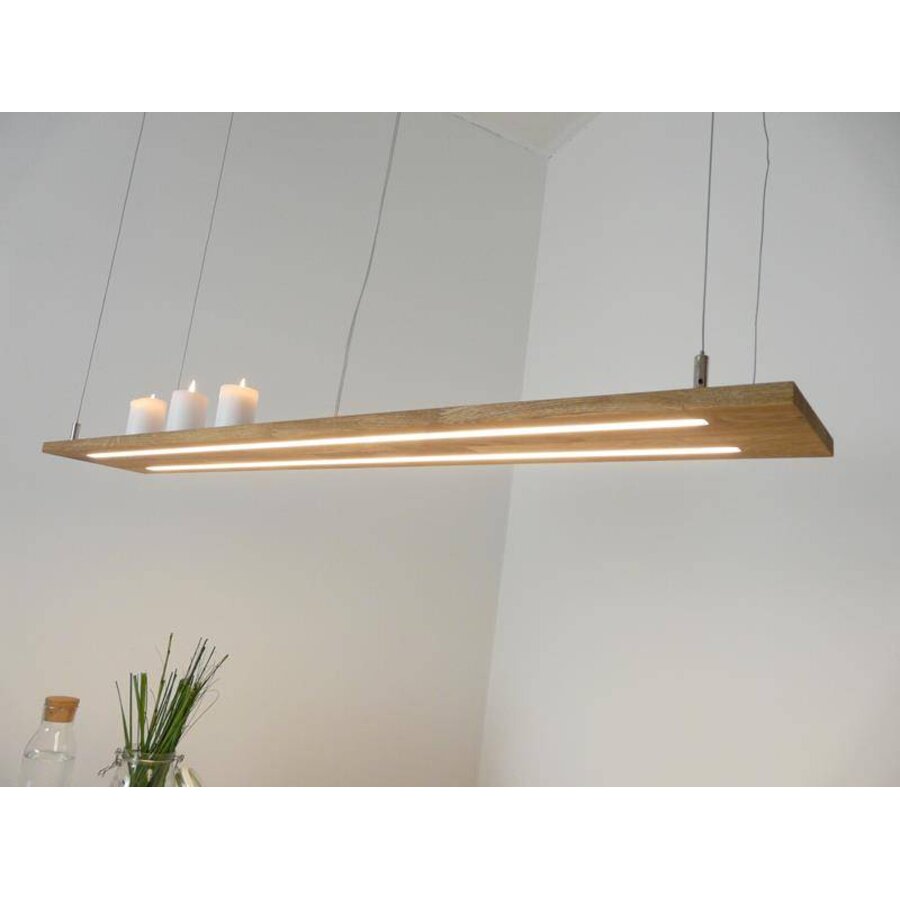 Hängeleuchte Eiche natur geölt Doppel Led Zeile-2