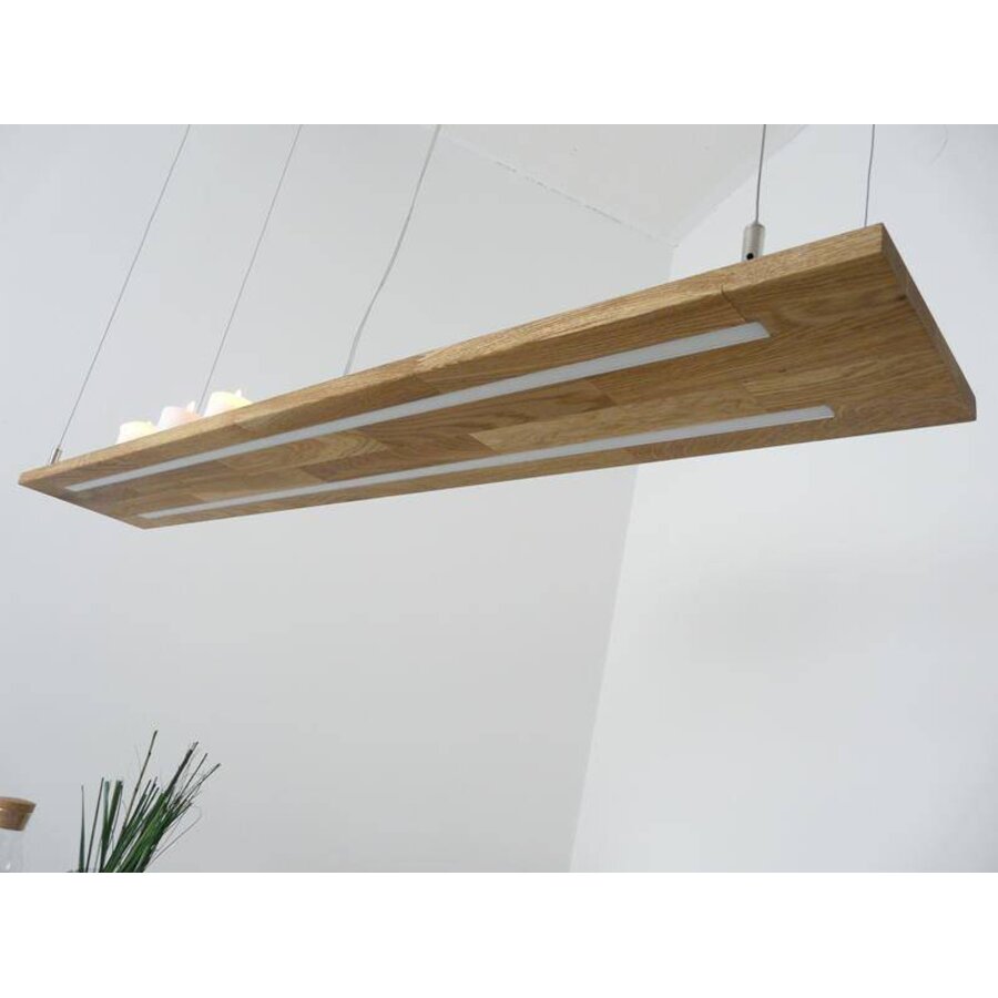 Hängeleuchte Eiche natur geölt Doppel Led Zeile-6