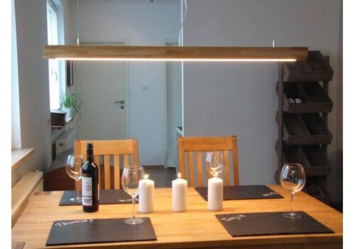  Hängelampe Eiche Holz Leimholz 