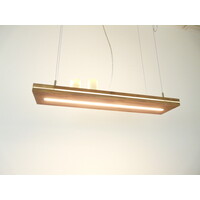 thumb-Hängelampe "Sandwich" Akazie 120 cm Ober Unterlicht-3