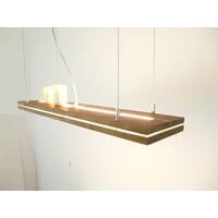 thumb-Hängelampe "Sandwich" Akazie 120 cm Ober Unterlicht-1