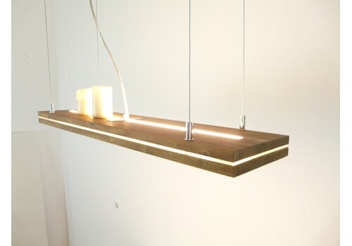  Hängelampe "Sandwich" Akazie 120 cm Ober Unterlicht 