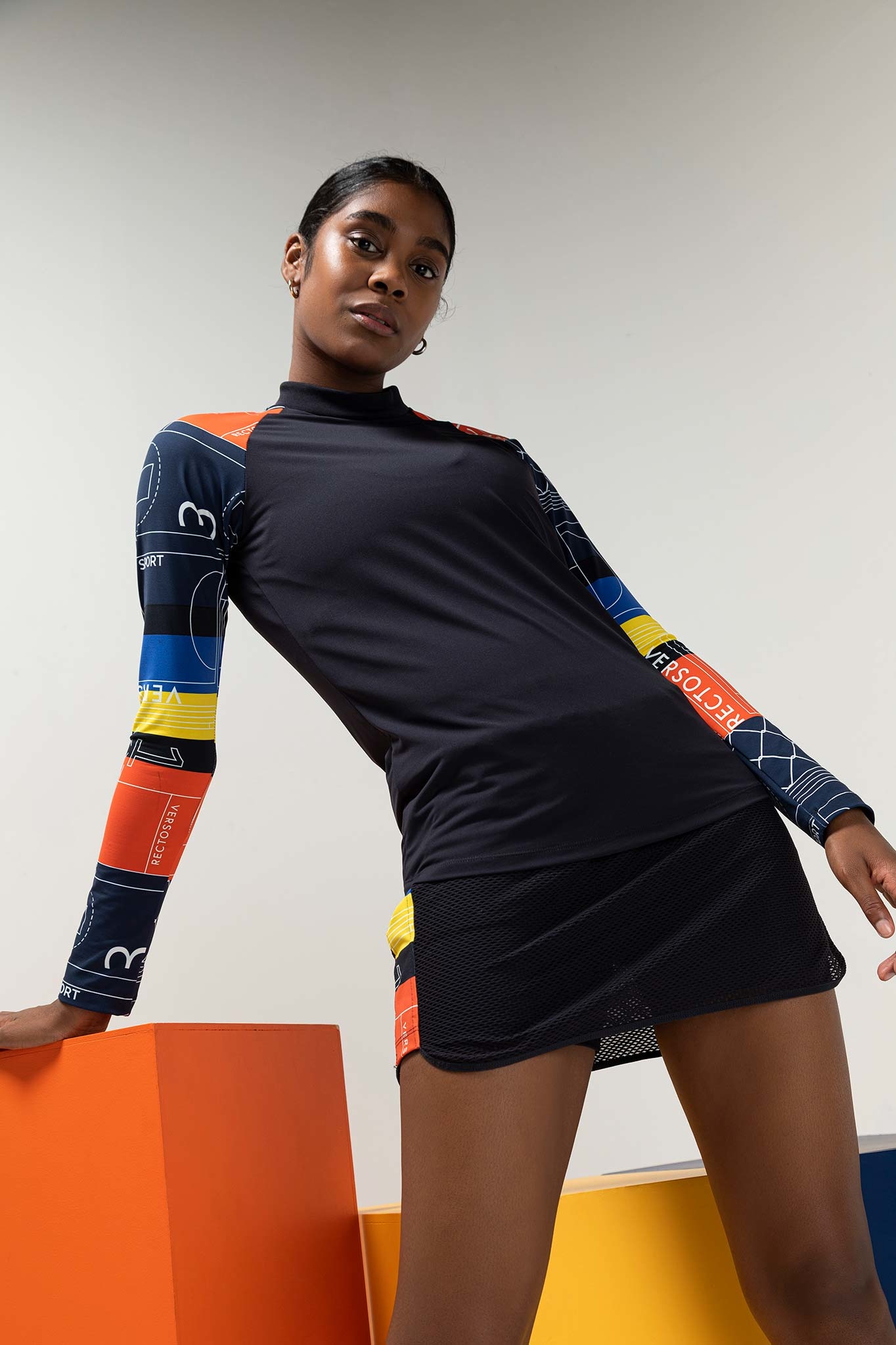 RECTO VERSO Multico tennis skirt