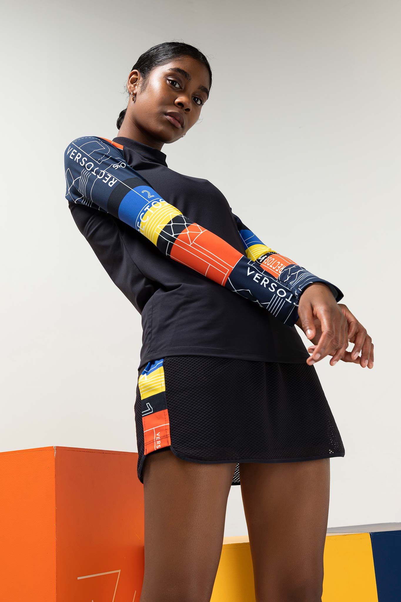 RECTO VERSO Multico tennis skirt