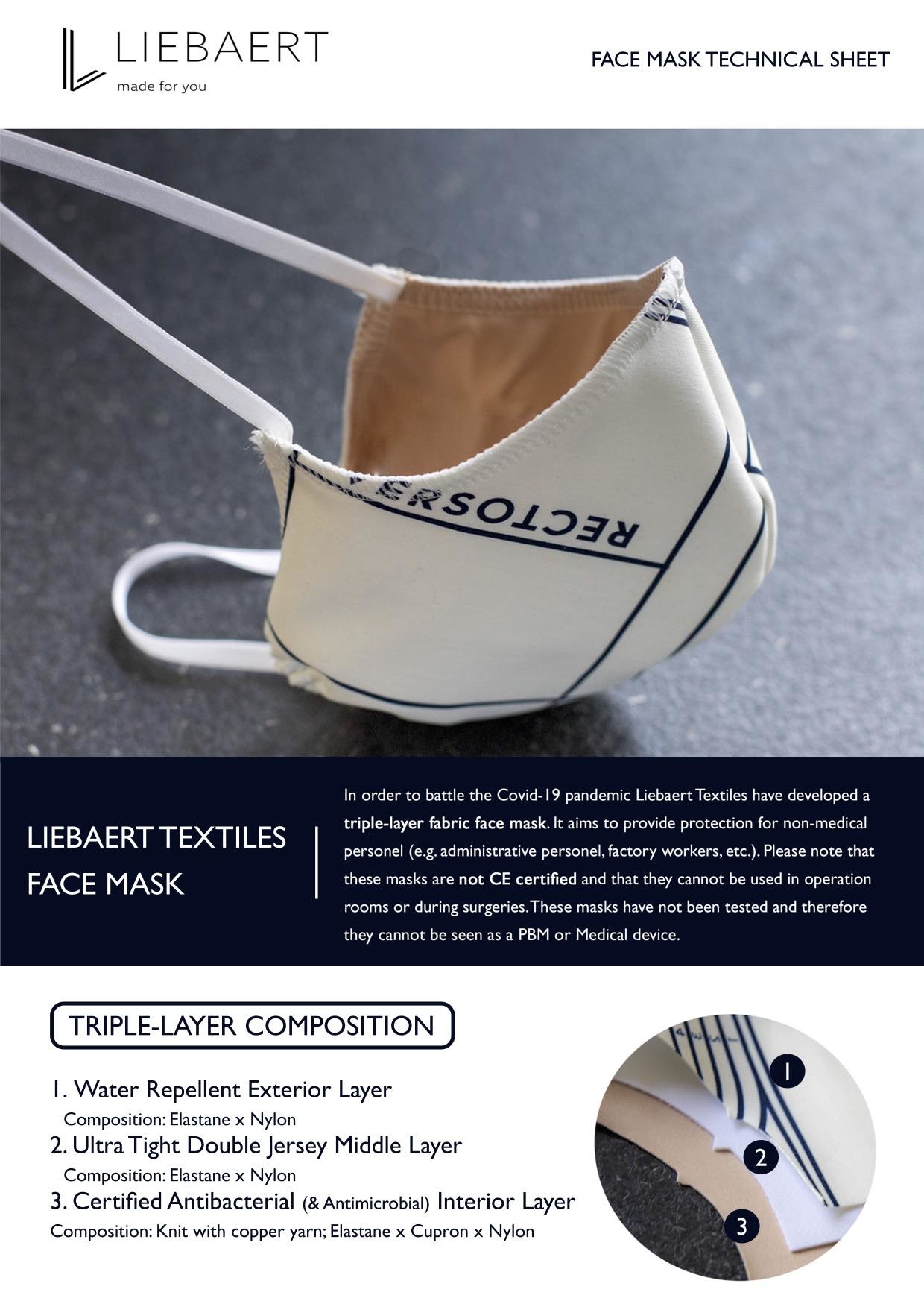 RECTO VERSO Mouth Masks 5-pack