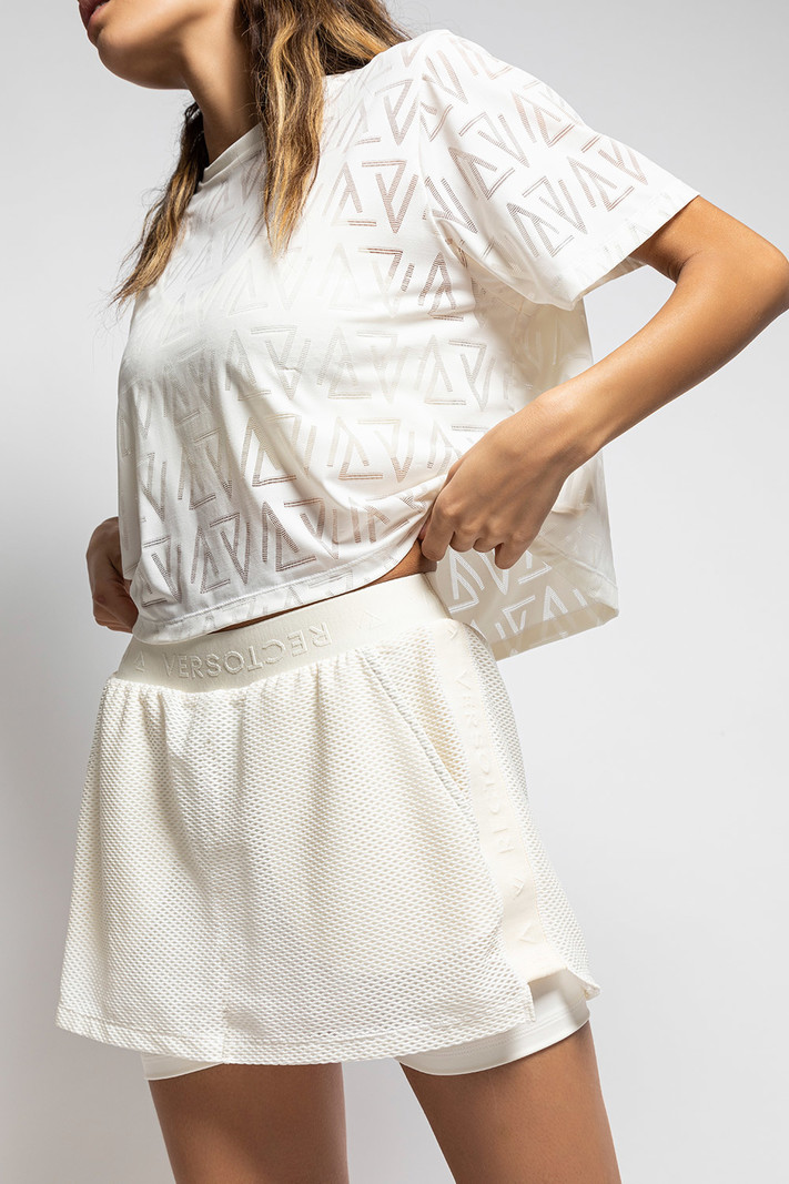 RECTO VERSO Creamy Tennis Skirt