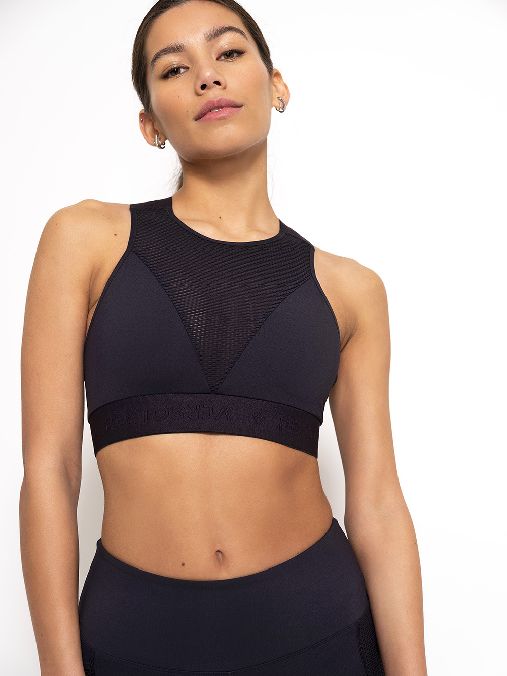 RECTO VERSO Rebel Blue Shadow sports bra